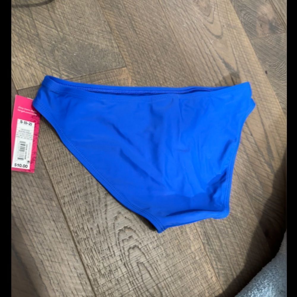 Xhilaration Blue Bikini Bottom Mid Coverage NWT Size Small - Picture 4 of 9